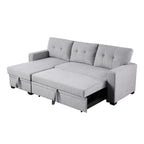 Divano componibile imbottito estraibile con chaise longue
