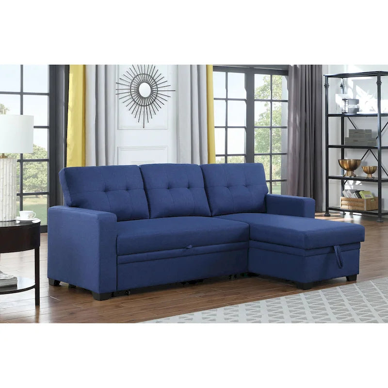 Divano componibile imbottito estraibile con chaise longue