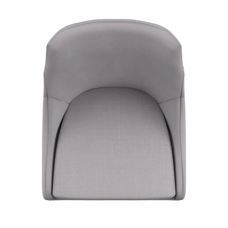Set di 2 sedie da pranzo Oak Barrel Back - Rivestimento neutro