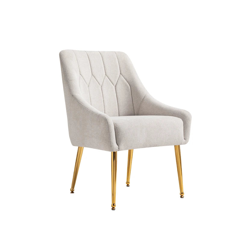 Sedia d'accento imbottita Glam con gambe in metallo dorato o nero