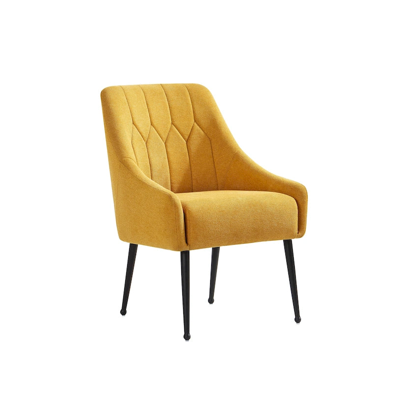 Sedia d'accento imbottita Glam con gambe in metallo dorato o nero