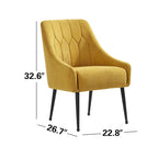 Sedia d'accento imbottita Glam con gambe in metallo dorato o nero
