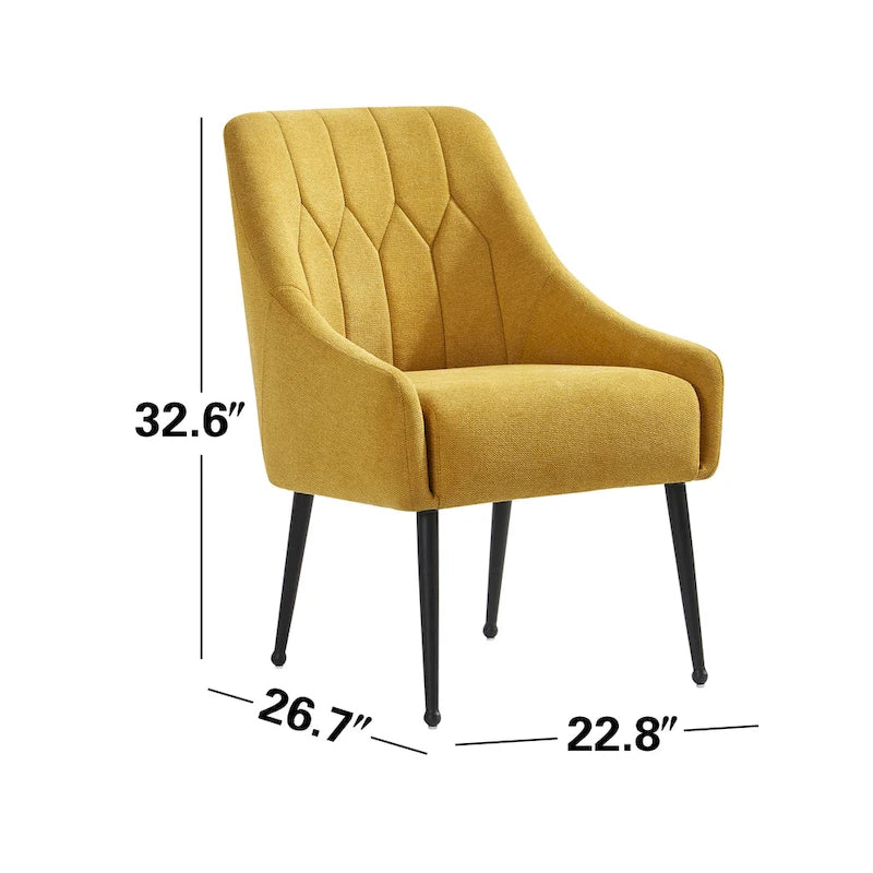 Sedia d'accento imbottita Glam con gambe in metallo dorato o nero