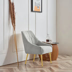 Sedia d'accento imbottita Glam con gambe in metallo dorato o nero