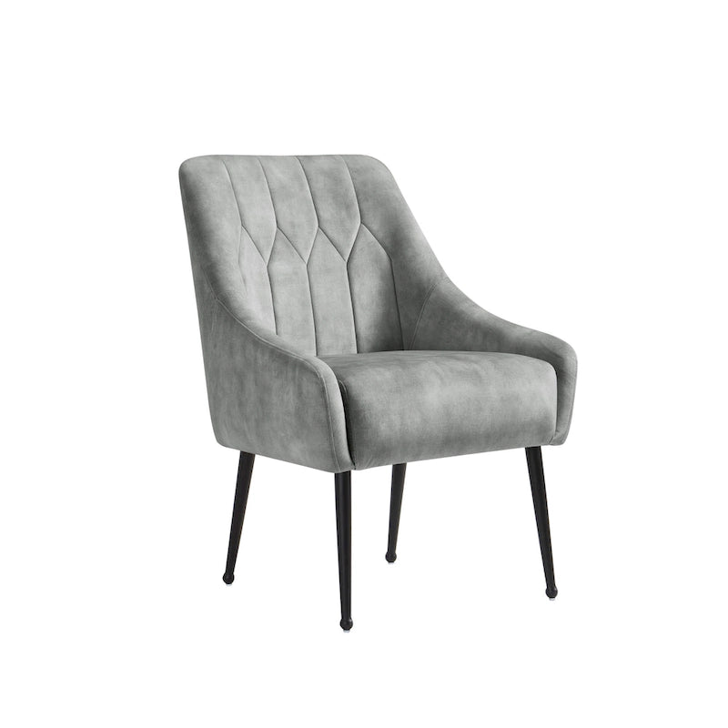Sedia d'accento imbottita Glam con gambe in metallo dorato o nero