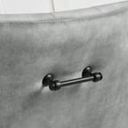 Sedia d'accento imbottita Glam con gambe in metallo dorato o nero