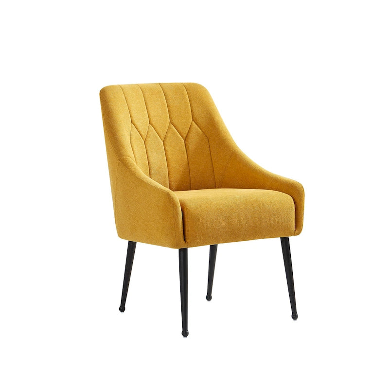 Sedia d'accento imbottita Glam con gambe in metallo dorato o nero