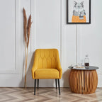 Sedia d'accento imbottita Glam con gambe in metallo dorato o nero