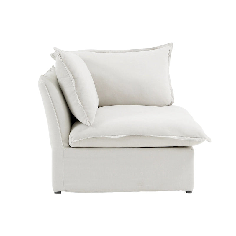 Divano componibile imbottito in velluto stile minimalista 123