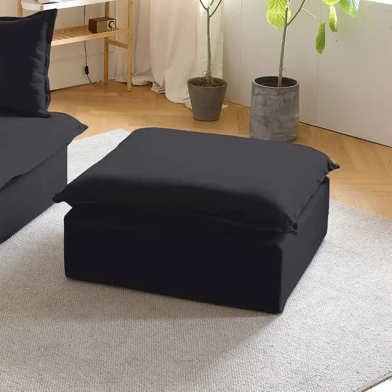 Divano componibile imbottito in velluto stile minimalista 123