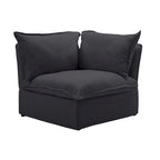 Divano componibile imbottito in velluto stile minimalista 123