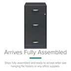 Classificatore verticale a 3 cassetti larghezza letter con portamatite - Antracite