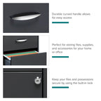 Classificatore verticale a 3 cassetti larghezza letter con portamatite - Antracite