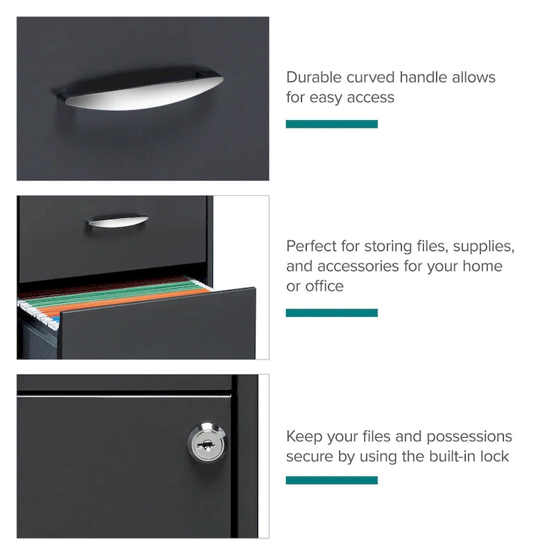 Classificatore verticale a 3 cassetti larghezza letter con portamatite - Antracite