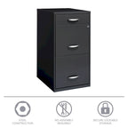 Classificatore verticale a 3 cassetti larghezza letter con portamatite - Antracite