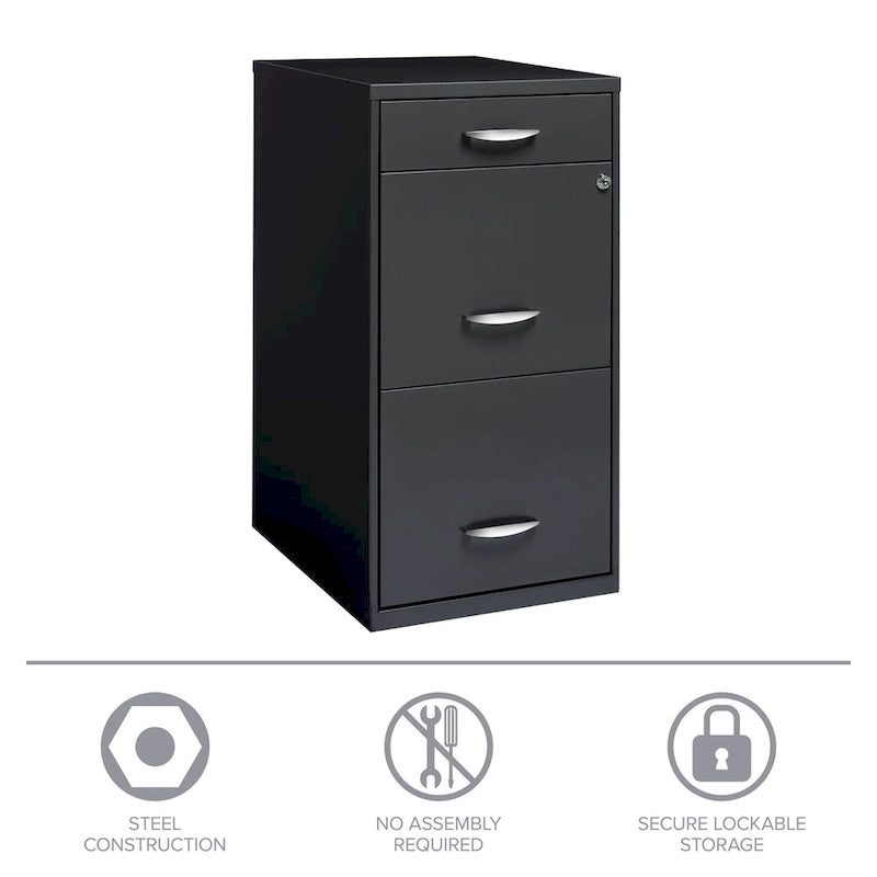 Classificatore verticale a 3 cassetti larghezza letter con portamatite - Antracite