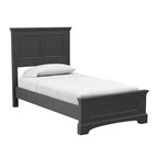 Set Letto a Pannelli Rurale con Finitura Nera - Stile Rustico