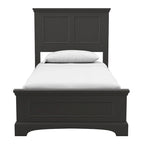 Set Letto a Pannelli Rurale con Finitura Nera - Stile Rustico