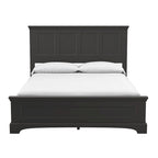 Set Letto a Pannelli Rurale con Finitura Nera - Stile Rustico