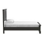 Set Letto a Pannelli Rurale con Finitura Nera - Stile Rustico