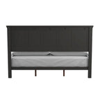 Set Letto a Pannelli Rurale con Finitura Nera - Stile Rustico