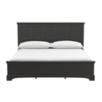 Set Letto a Pannelli Rurale con Finitura Nera - Stile Rustico