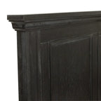 Set Letto a Pannelli Rurale con Finitura Nera - Stile Rustico
