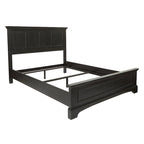 Set Letto a Pannelli Rurale con Finitura Nera - Stile Rustico