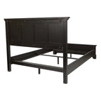 Set Letto a Pannelli Rurale con Finitura Nera - Stile Rustico