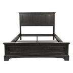 Set Letto a Pannelli Rurale con Finitura Nera - Stile Rustico