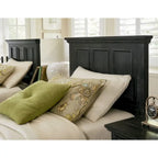 Set Letto a Pannelli Rurale con Finitura Nera - Stile Rustico