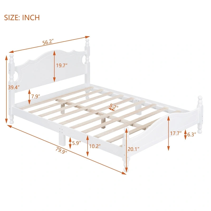 Struttura Letto a Piattaforma in Legno a Grandezza Naturale