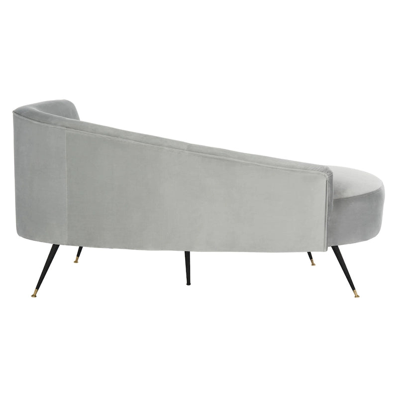 Divanetto retrò Black & Gold Velvet Glam - 57,5"L x 27"P x 28"H