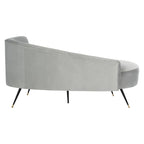 Divanetto retrò Black & Gold Velvet Glam - 57,5"L x 27"P x 28"H