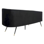Divanetto retrò Black & Gold Velvet Glam - 57,5"L x 27"P x 28"H