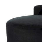 Divanetto retrò Black & Gold Velvet Glam - 57,5"L x 27"P x 28"H