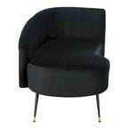 Divanetto retrò Black & Gold Velvet Glam - 57,5"L x 27"P x 28"H