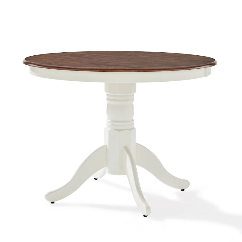 Tavolo da pranzo rotondo 42" - Stile a piedistallo rustico, 4 posti a sedere