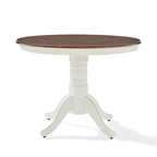 Tavolo da pranzo rotondo 42" - Stile a piedistallo rustico, 4 posti a sedere