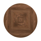 Tavolo da pranzo rotondo bicolore con vassoio girevole Lazy Susan