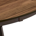 Tavolo da pranzo rotondo bicolore con vassoio girevole Lazy Susan