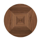 Tavolo da pranzo rotondo bicolore con vassoio girevole Lazy Susan