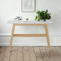 Consolle rettangolare Castello 43 con ripiano in marmo bianco di Carrara - 43L x 12W x 31H - 43L x 12W x 31H