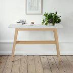 Consolle rettangolare Castello 43 con ripiano in marmo bianco di Carrara - 43L x 12W x 31H - 43L x 12W x 31H