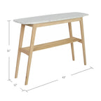 Consolle rettangolare Castello 43 con ripiano in marmo bianco di Carrara - 43L x 12W x 31H - 43L x 12W x 31H