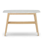 Consolle rettangolare Castello 43 con ripiano in marmo bianco di Carrara - 43L x 12W x 31H - 43L x 12W x 31H