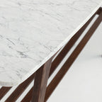 Consolle rettangolare Castello 43 con ripiano in marmo bianco di Carrara - 43L x 12W x 31H - 43L x 12W x 31H
