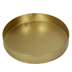 Tavolino in metallo multiuso con portavasi e ripiano