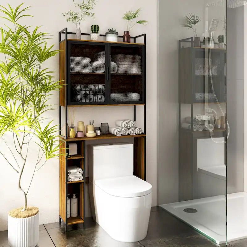 Mensola portaoggetti sopra il WC, scaffale organizer sopra il WC, bagno