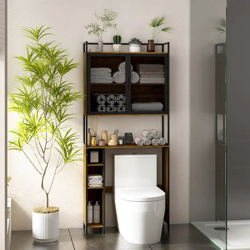 Mensola portaoggetti sopra il WC, scaffale organizer sopra il WC, bagno